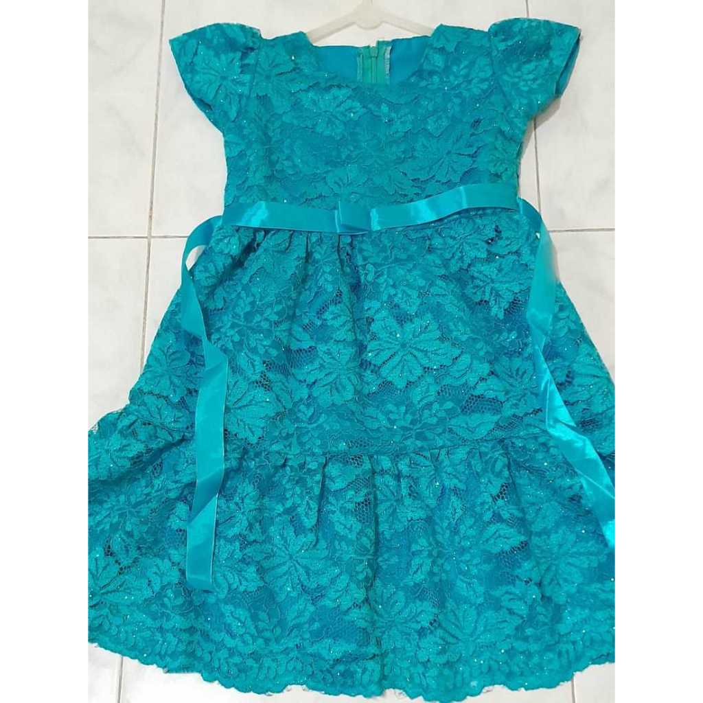 Baju pesta anak warna abu tua/ baju pesta anak warna biru tosca/ baju pesta anak warna kuning/ baju 