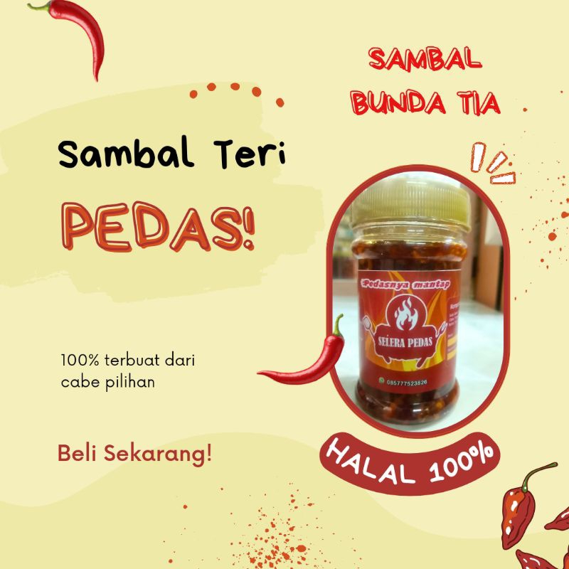 

Sambal Teri MANTAP PEDAS (150g)