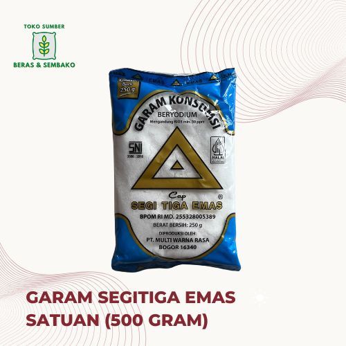 

Garam SEGITIGA EMAS satuan (500 gram)