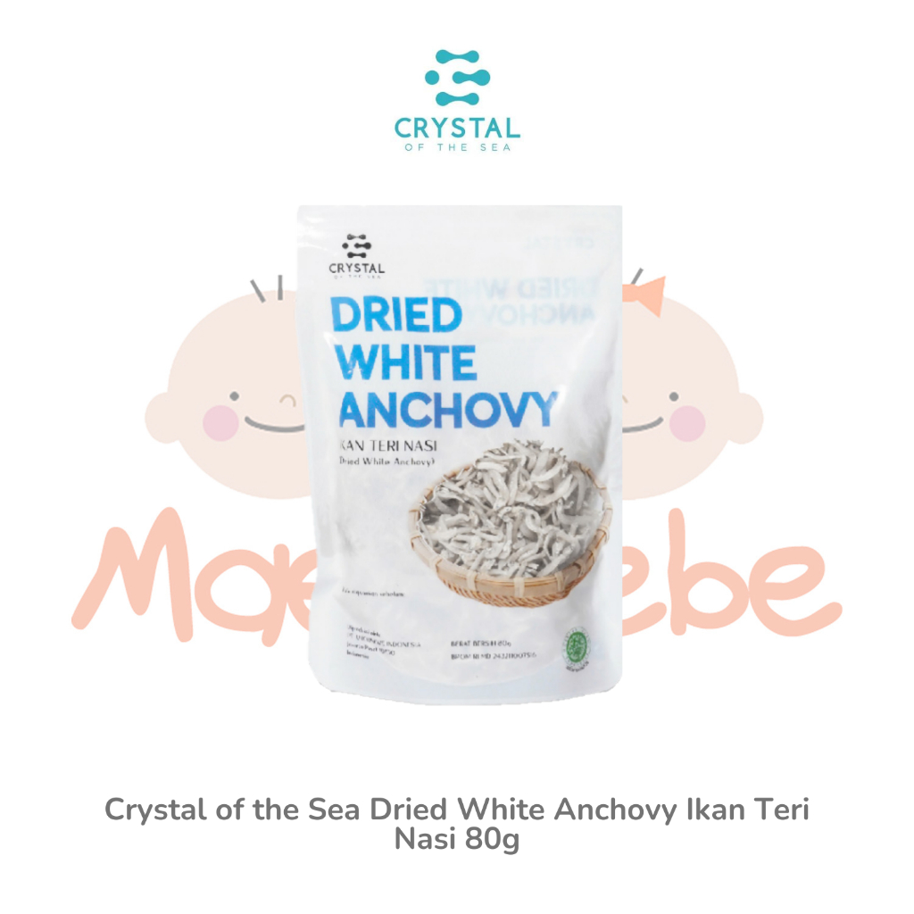 

Crystal of the Sea Dried White Anchovy Ikan Teri Nasi Lauk MPASI Non Pengawet 80g