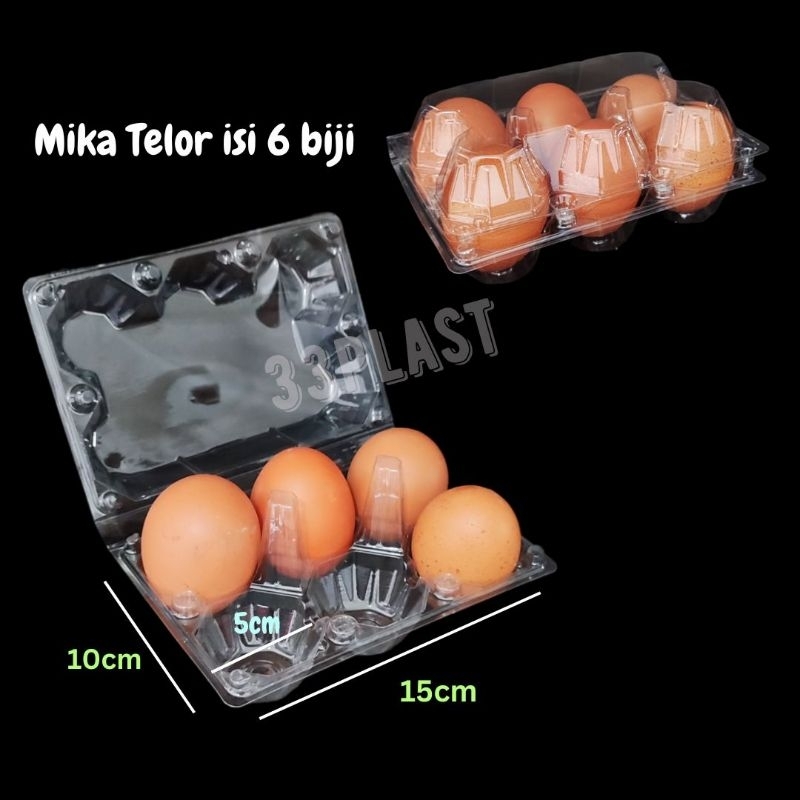 SHp2 Mika Telor isi 4 isi 6 isi 10 Telur TEBAL (25pcs) Mika Telur dengan pengunci mika Telor mika
