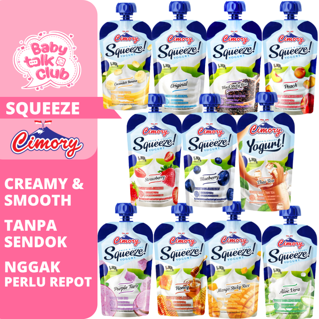 

Cimory Squeeze Yogurt Thick Dan Creamy Original Blueberry Strawberry