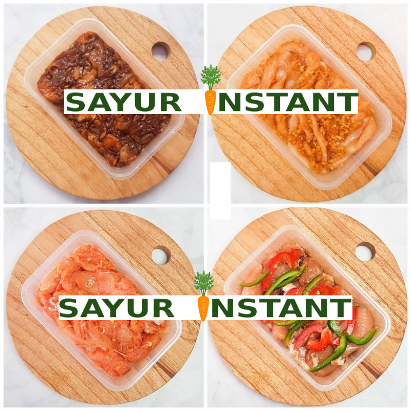 

KIRIM INSTAN Ayam Marinasi Teriyaki, Bulgogi, Gochujang, Lada Hitam, Thyme Lemon