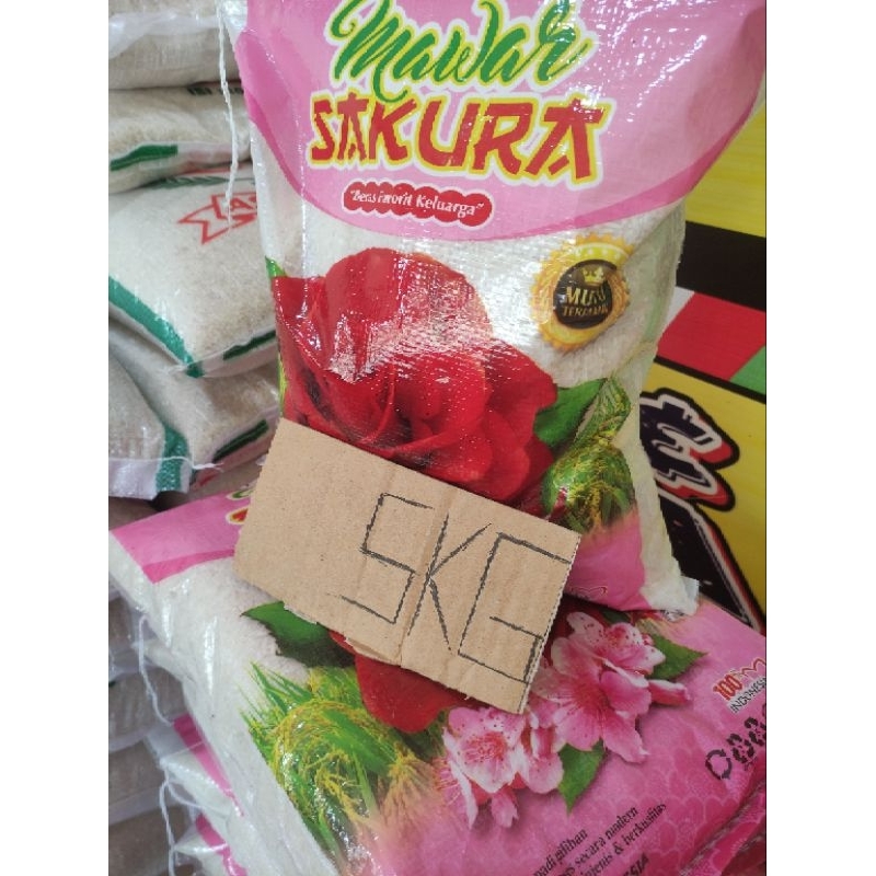 

beras mawar sakura enak pulen beras terjamin 100% murni