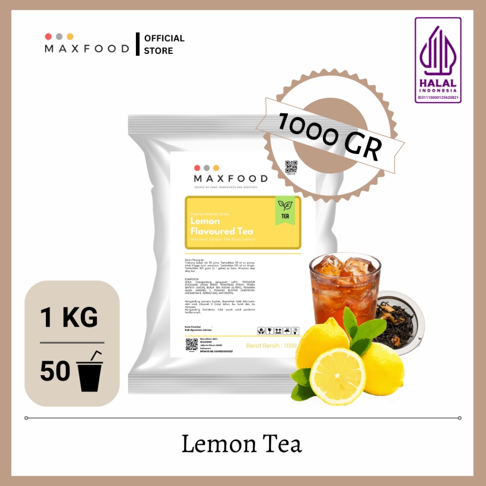 

KKQ388 HOT MAXFOOD 1Kg Bubuk Minuman Horeka Teh Rasa Buah Lemon Tea Lychee Tea Peach Tea Apple Tea Bluebery Tea Kiwi Tea Mango Tea Blackcurrant Tea