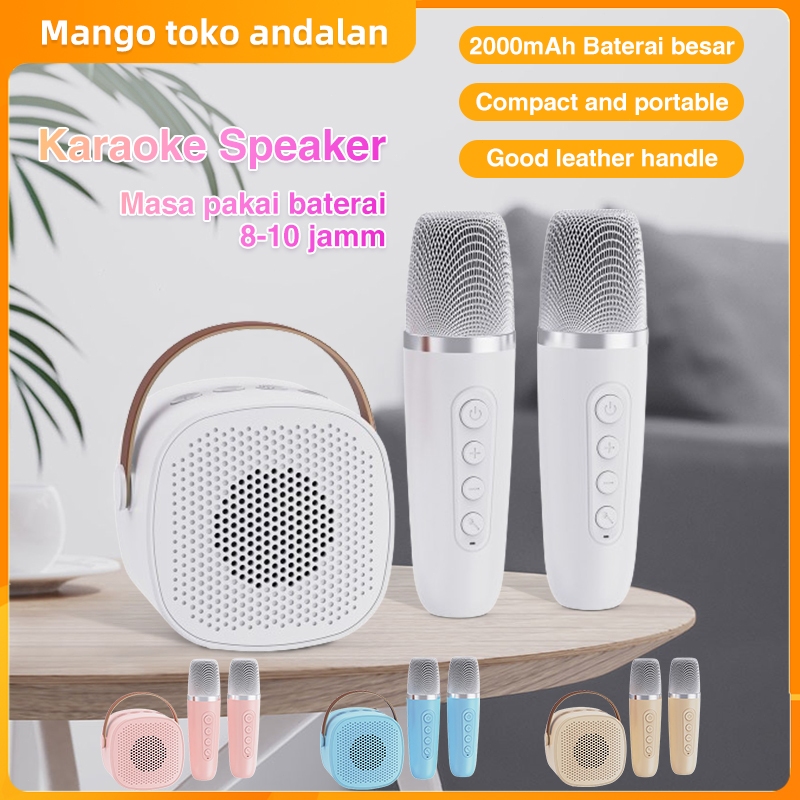 	 Karaoke Speaker Karoke Bluetooth Portable Speaker 2Mic 1 set Mini Speaker ktv Cute Wireless Portable Karaoke Speaker Home Full Bass Wireless Mic Speaker Bluetooth Karaoke Speaker Microphone Karaoke Set	