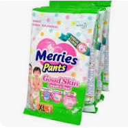 MERRIES POPOK CELANA UKURAN XL 1 RENTENG ISI 6