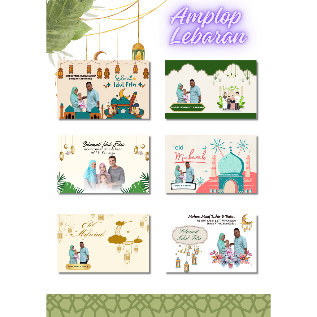 Amplop Lebaran Custom Nama dan Foto