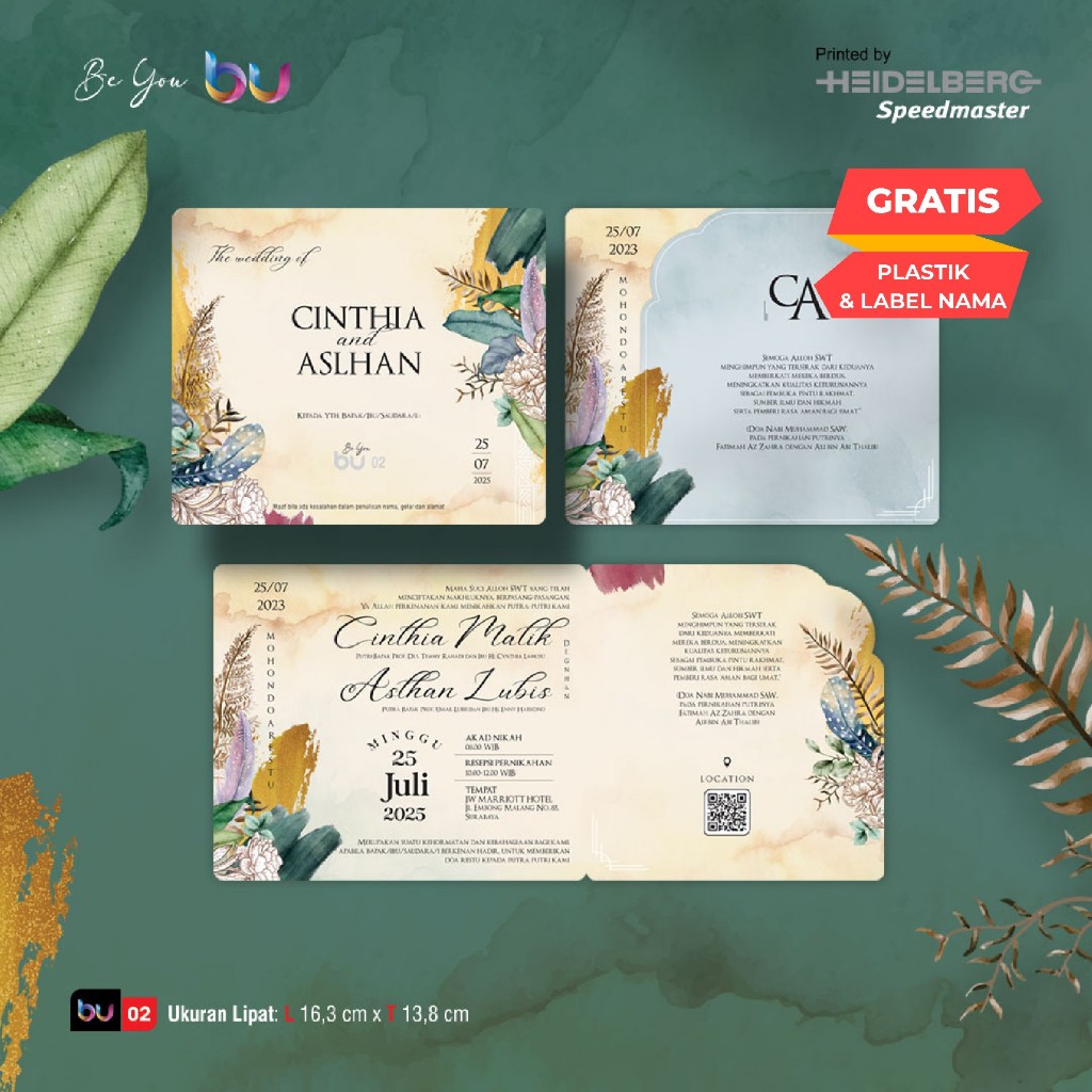 Undangan Pernikahan Desain Modern Be You 02 | Undangan Pernikahan Aesthetic | Undangan Tema Jawa Kek