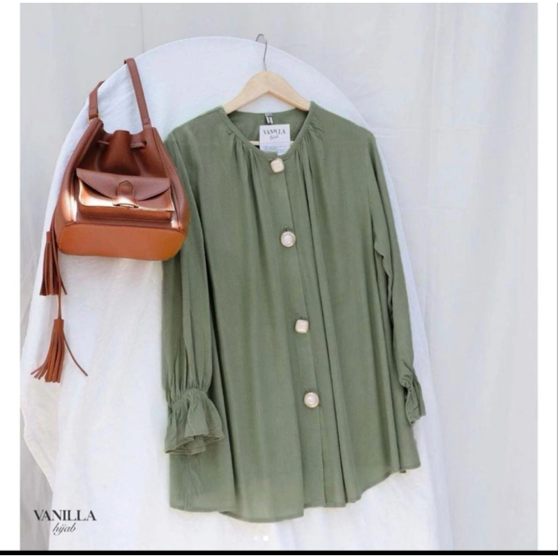 Vanilla Hijab - APHRODITE BLOUSE - SAGE