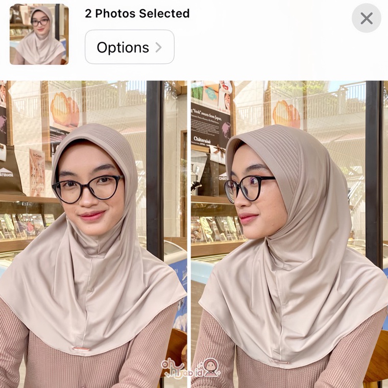 SIJ766 Perdana OHHIJAB  Bergo jersey Size M  Bergo pet lebar tebal  Bergo sekolah  Bergo seharihari