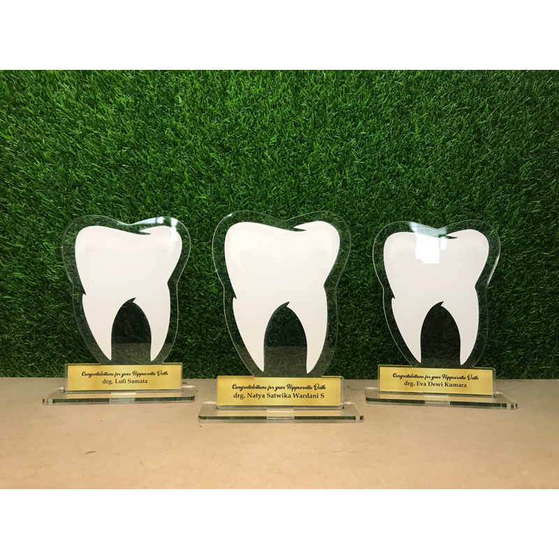 Plakat Gigi Piala Gigi Piala Wisuda Kedoteran Gigi Plakat Akrilik Gigi Piala Gigi Custom