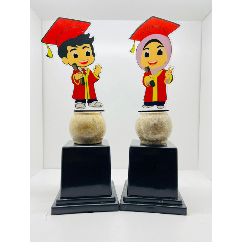 Piala Wisuda Marmer Akrilik Custom