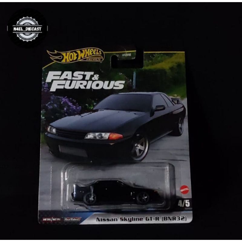 Hotwheels PREMIUM  Fast & Furious Nissan Skyline GT-R (BNR32)