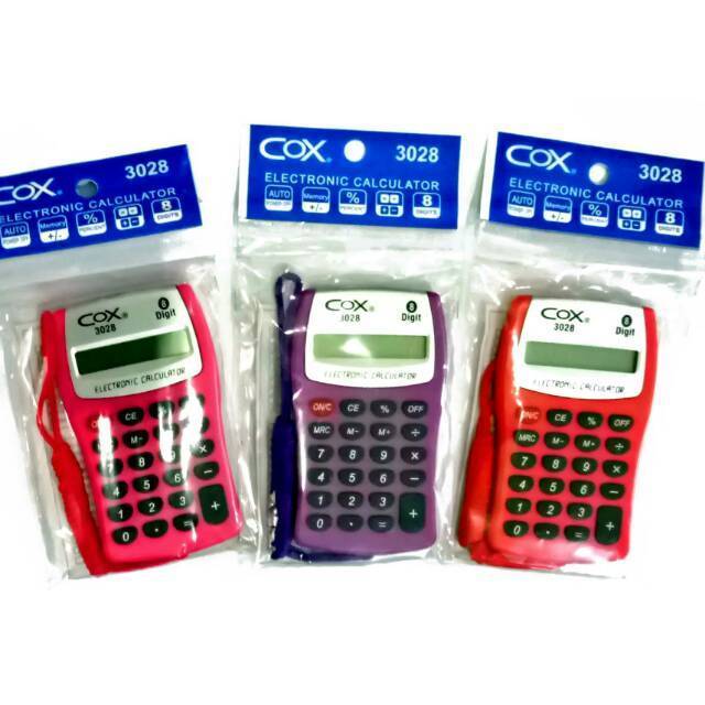 

ALT - Kalkulator Mini Pocket 8 Digit - Calculatotr Electonic COX 3028 Warna Dikirim Acak