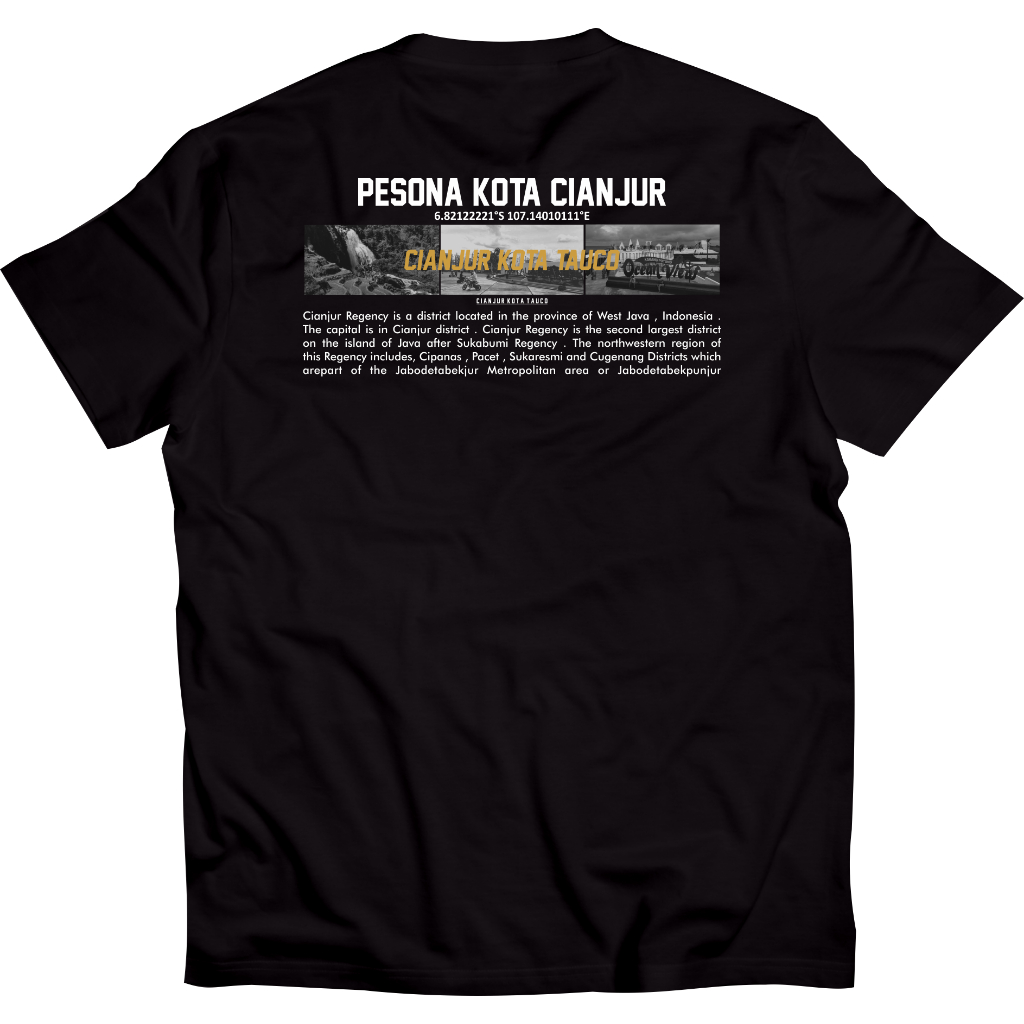Kaos Pesona Kota Cianjur Tshirt Cianjur Kota Tauco