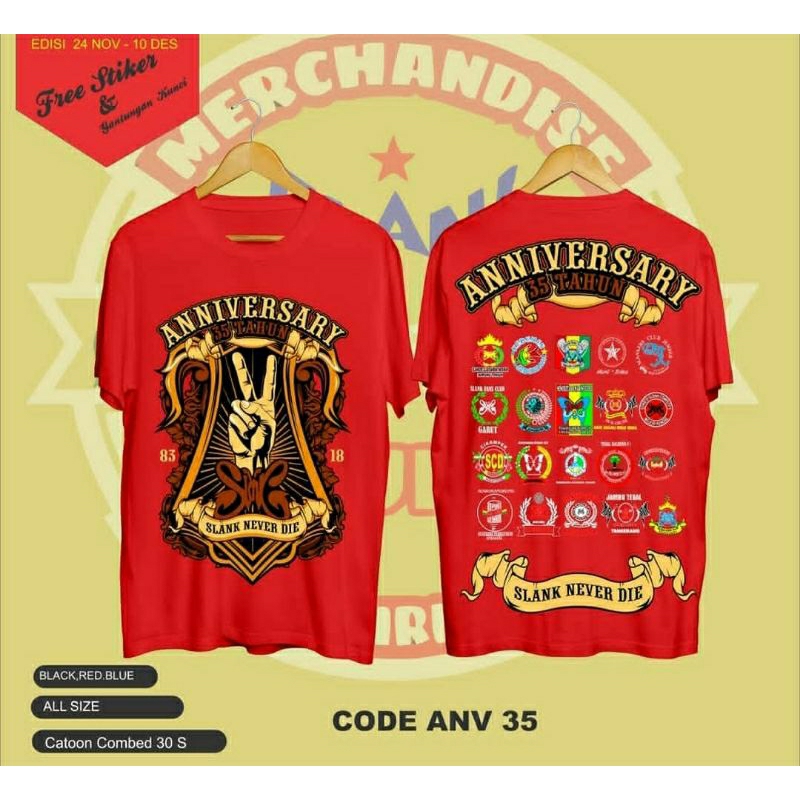 Kaos anniversary Slank Slankers