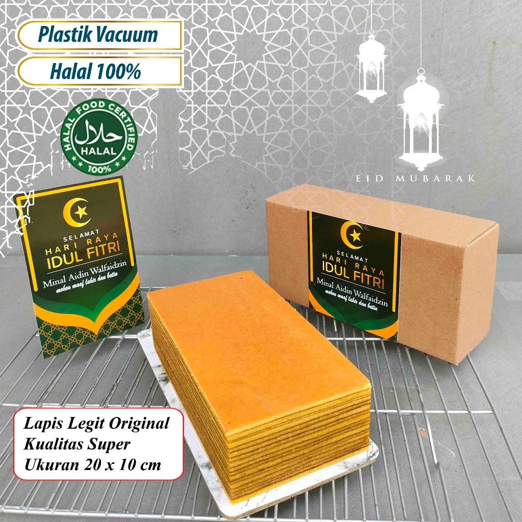

Kue lapis legit original super wisman halalan toyyiban 100 % ukuran 20 x 10 cm