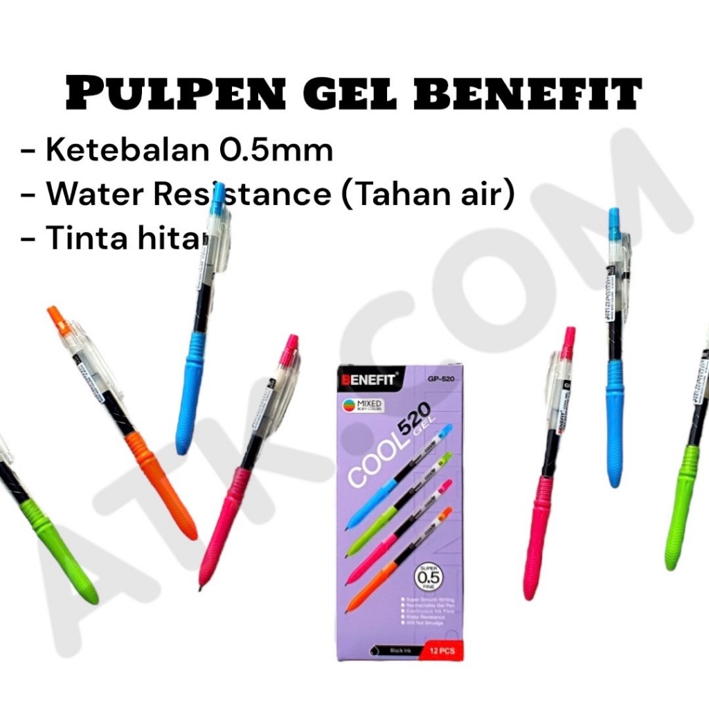 

Pulpen Gel Benefit GP-520 (0.5mm) / Gel Pen / BENEFIT (PCS)