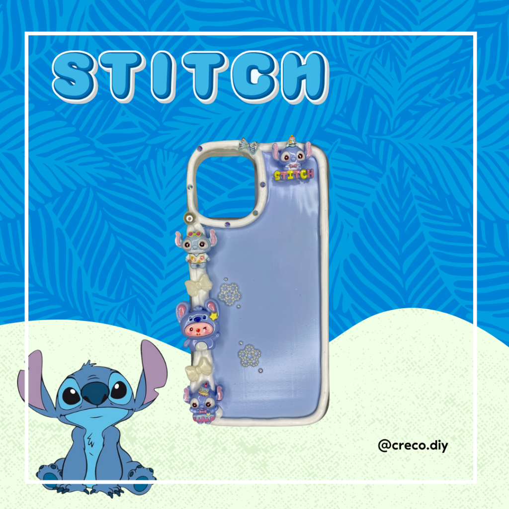 Custom Case - Stitch Phone Case DIY Cream Deco Resin Clay / Decoden [ PRE-ORDER ]