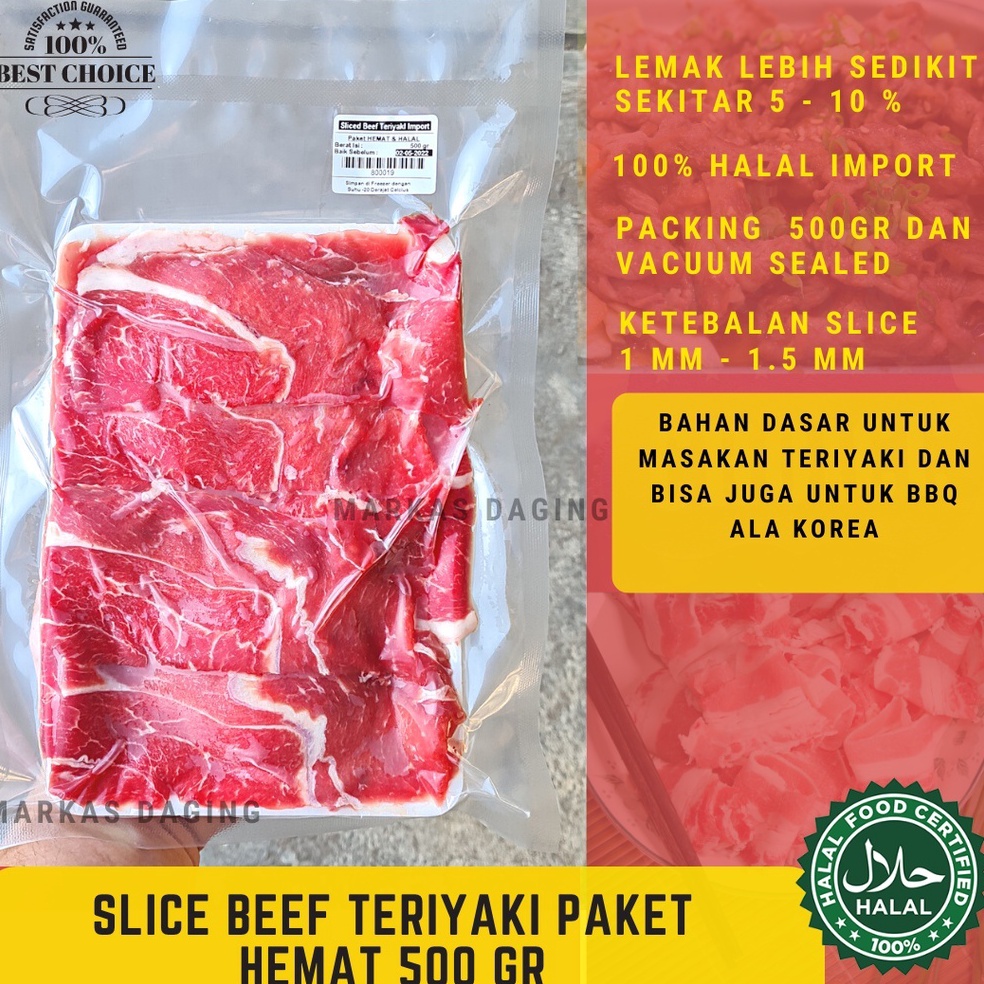 

YRD894 PROMO ALE PAKET HEMAT DAGING SLICE TERIYAKIDAGING IMPORT 5GR