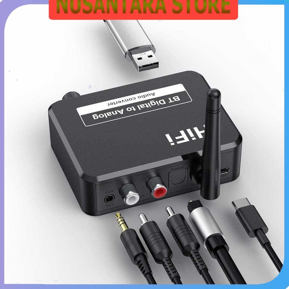Murah Banget NUSANTARA STORE  VAORLO DAC Audio Bluetooth 51 Receiver HiFi Digital to Analog  BLSB35 
