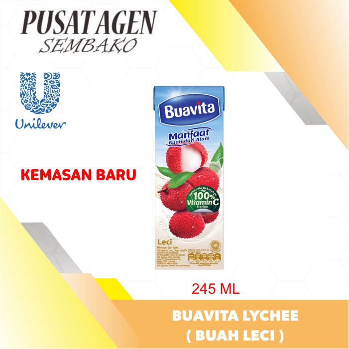 

BUAVITA JUICE LYCHEE 245 ML JUS LECI 245ML MINUMAN JUS SARI BUAH