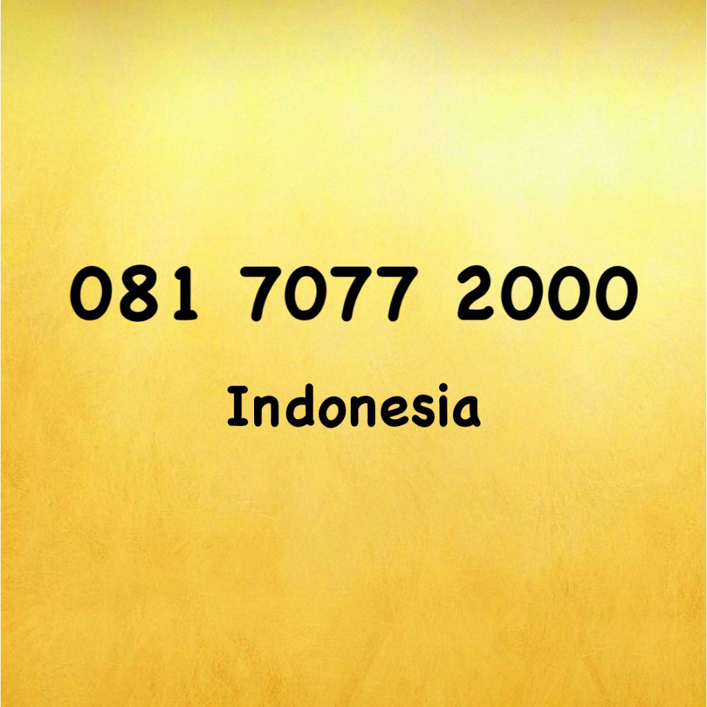 Nomor Cantik XL Bebas 11 Digit Seri Tahun - 00 - 081 7077 2000