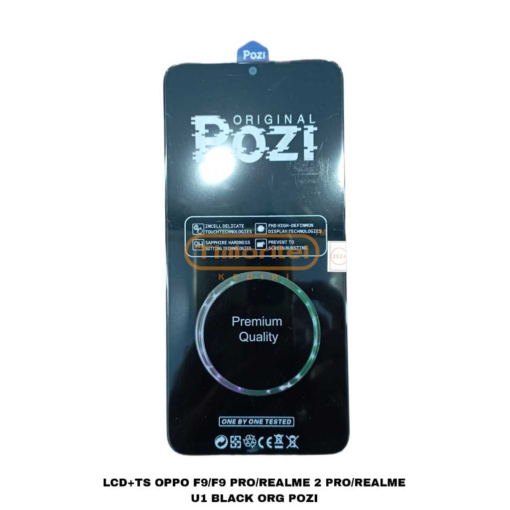 LCD KOMPATIBEL FOR F9/F9 PRO/REALME 2 PRO/REALME U1 BLACK ORG POZI
