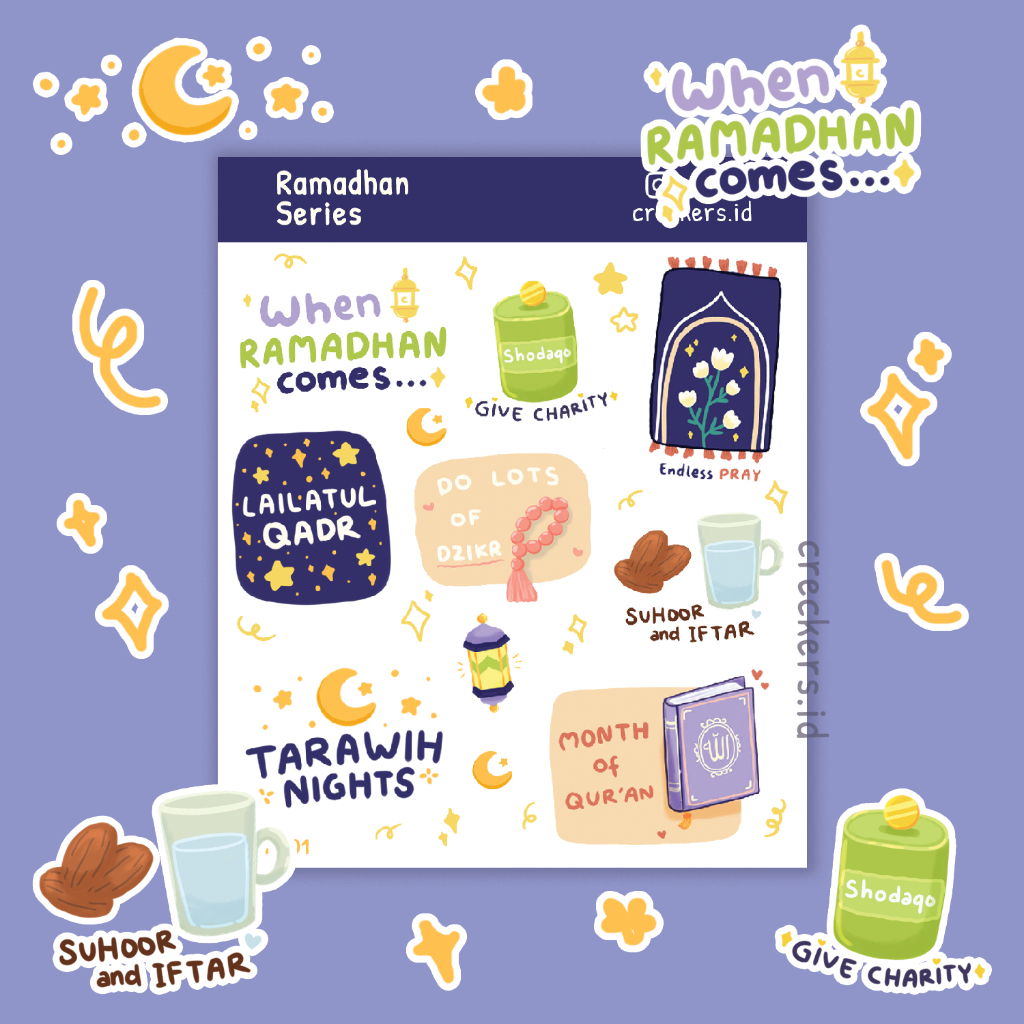 

[creckers.id] Ramadhan Series Sticker Sheet