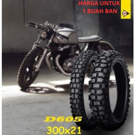 Ban Luar DUNLOP D 605 D605 300-21 Ban Motor Trail Cross Adventure Rally RING 21 KLX CRF WR PERSAMAAN