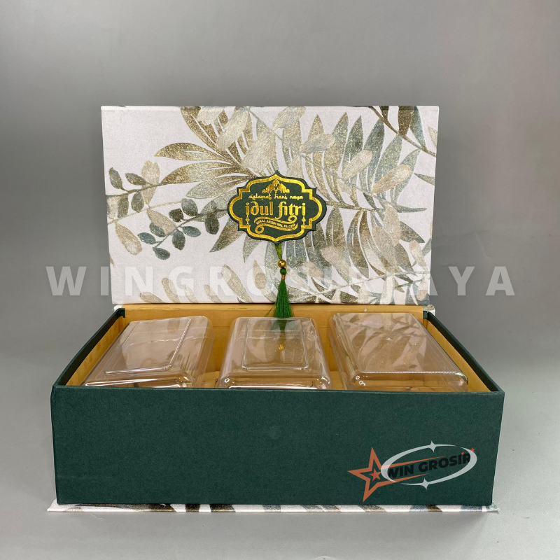 

Box Hardtop Cookies Isi 3 Toples 350Gr/ Box Emblem Lebaran Motif Daun
