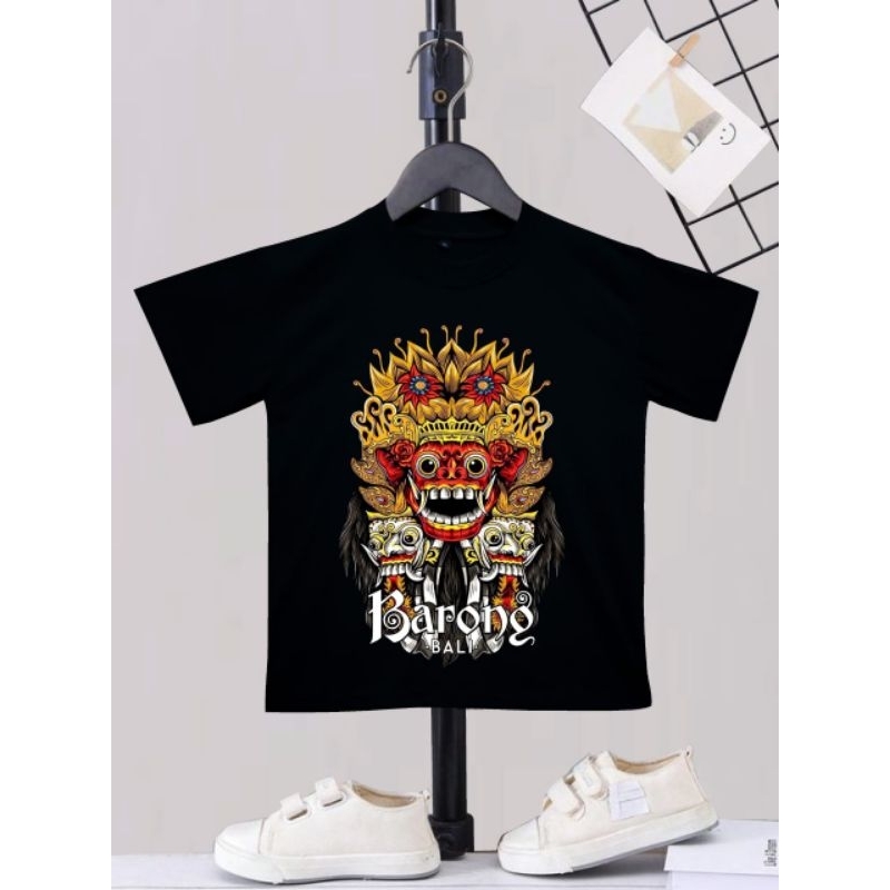 KAOS ATASAN OBLONG ANAK-ANAK MOTIF BARONG BALI KEREN BISA COD