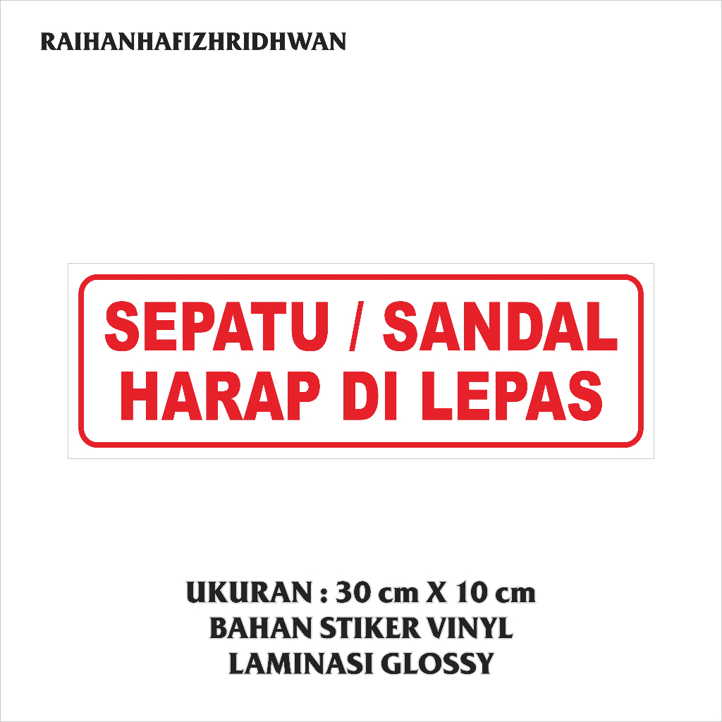 

STIKER VINYL SEPATU / SANDAL HARAP DI LEPAS