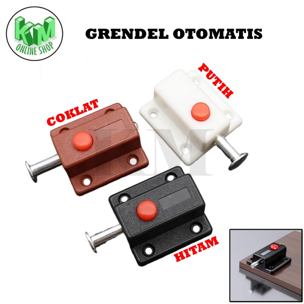 Grendel Pintu Pencet Grendel Tekan Buka Otomatis Grendel Lemari Slot Tekan Kunci Pintu Kamar Mandi T