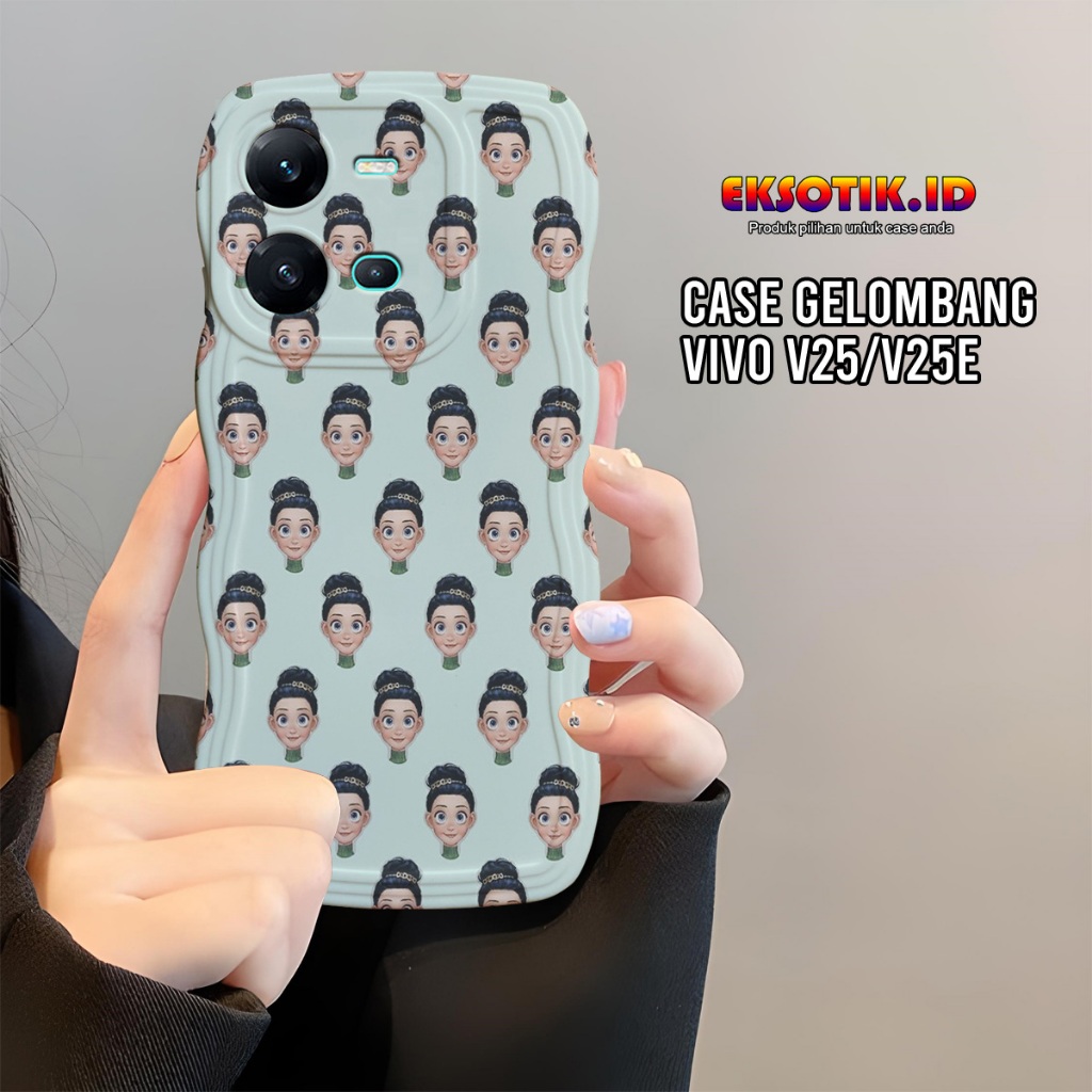 Case Vivo V25 / V25E Gelombang - Casing Vivo V25 / V25E  - Silikon Vivo V25 / V25E  - Softcase Vivo 