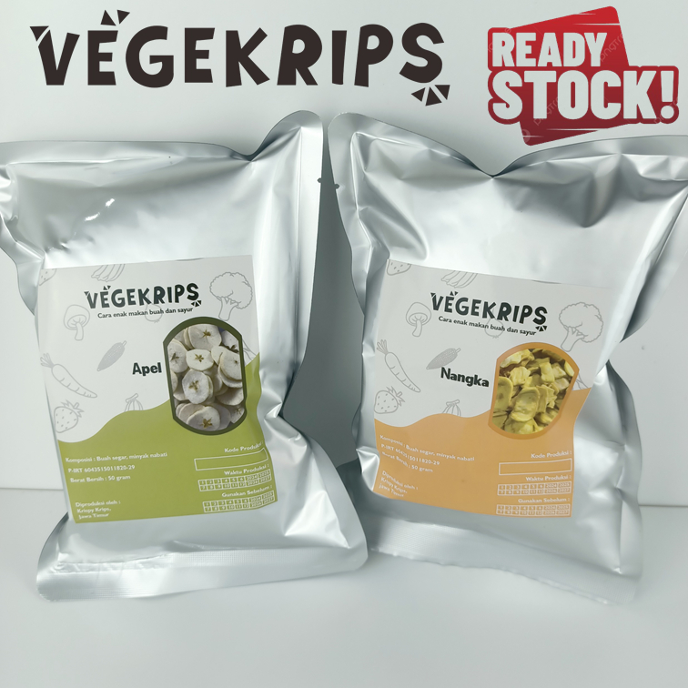

VEGEKRIPS PAKET 2 PCS Keripik Buah (Apel 50 Gr + Nangka 50 Gr)