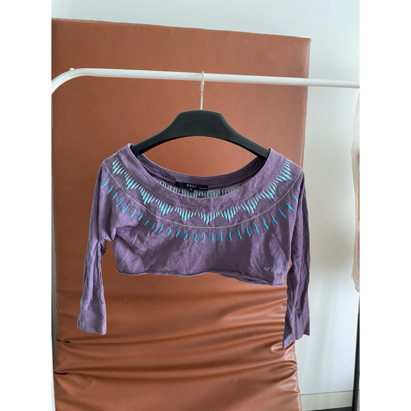 Preloved Roxy Top | Bikini Top | Atasan Roxy | Baju Pantai | Crop top | Blouse Ungu | Bikini Ungu | 