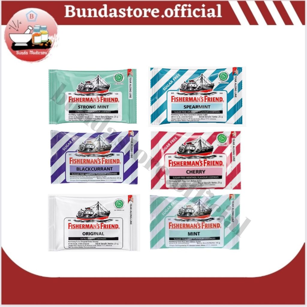 

Fisherman's Permen 25 gram l Pelega Tenggorokan Aneka Rasa