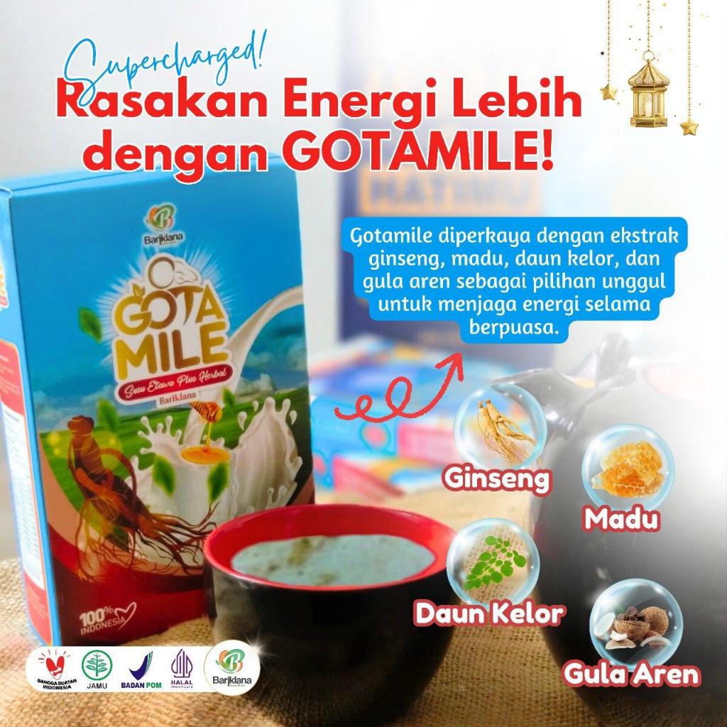 

GOTAMILE Susu kambing etawa dengan kandungan gingseng untuk kesehatan pria