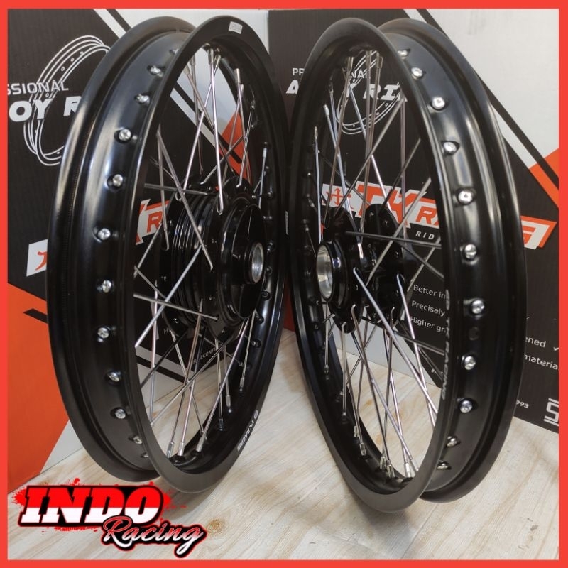 Paket Velg RX King Ring 18 160 185 dan 185 215 Scarlet Tromol Original RX King