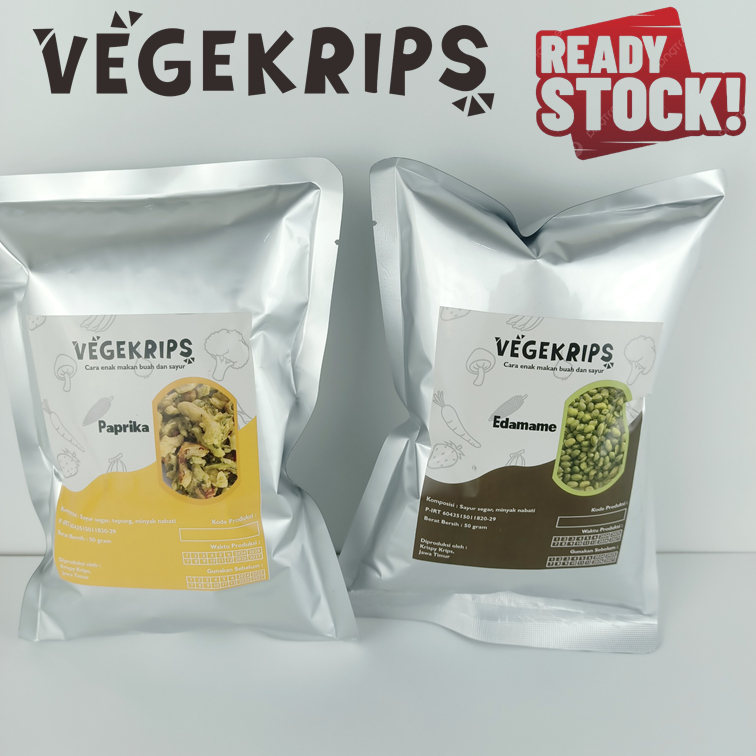 

VEGEKRIPS Keripik Paprika 50 Gr FREE Edamame 50 Gr