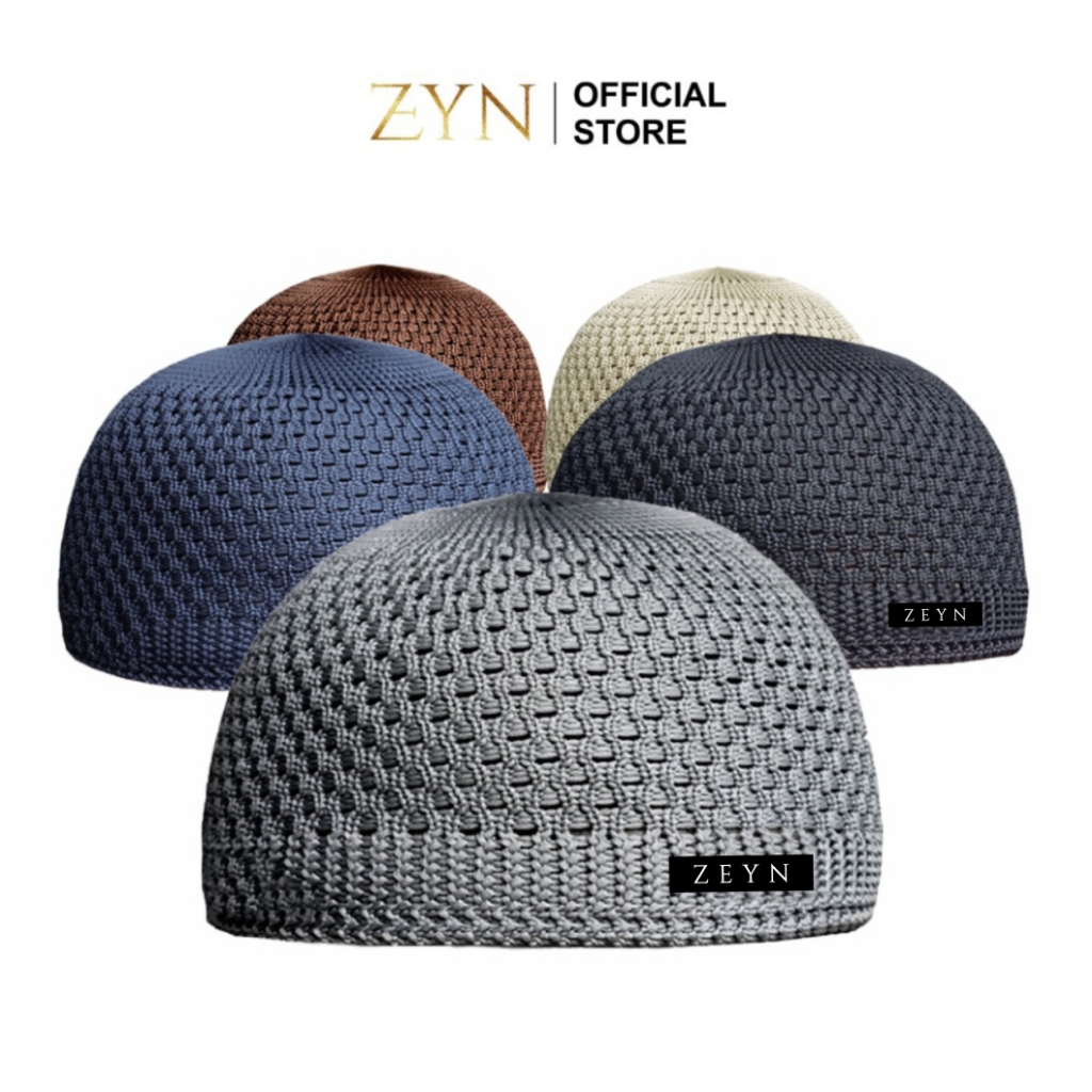 ZEYN - Peci Rajut Dewasa Elastis | Peci Rajut | Peci Haji | COD