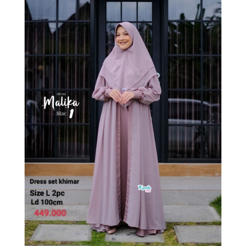Malika dress set khimar by kamila kids