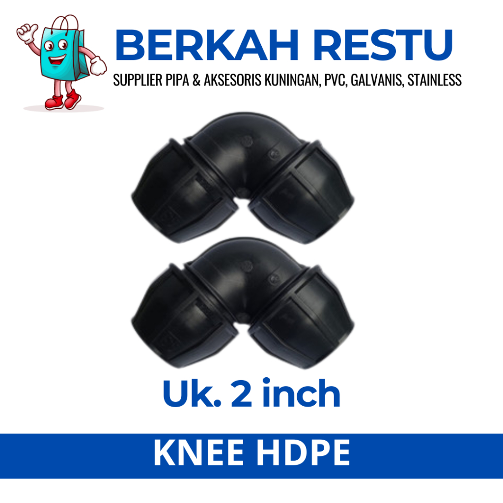 Equal Elbow HDPE " / Knee HDPE 2 inch