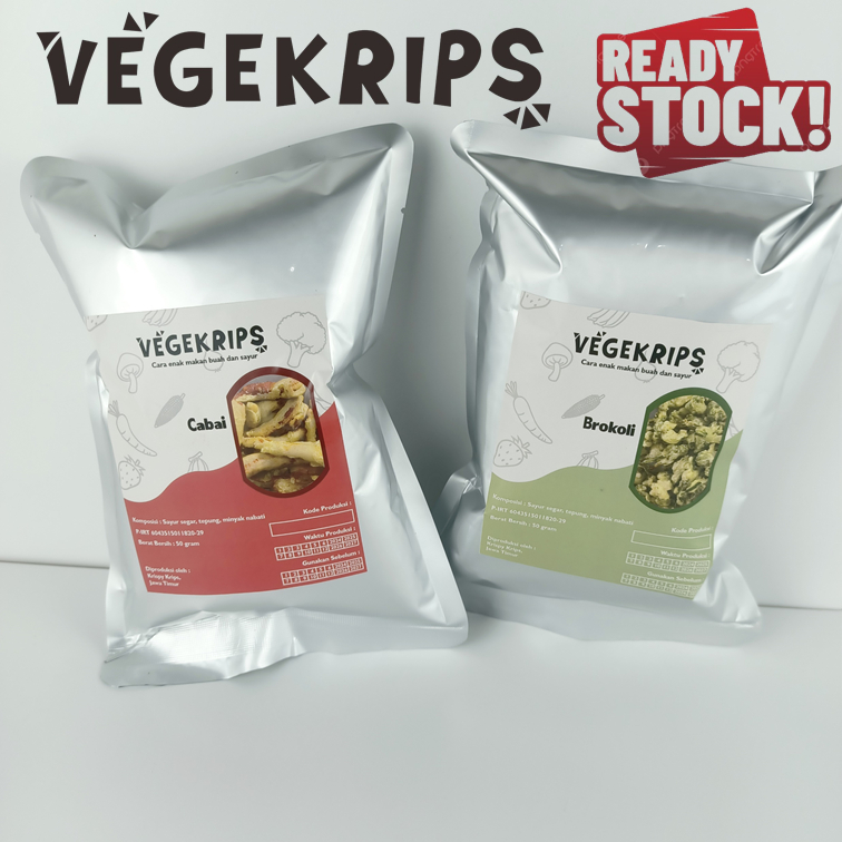 

VEGEKRIPS Keripik Cabai 50 Gr FREE Brokoli 50 Gr