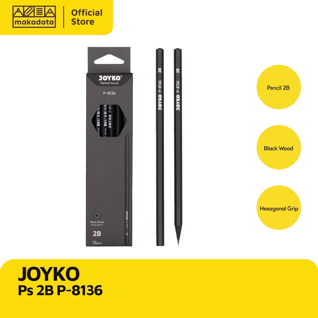 

PENCIL/ PENSIL 2B P-8136 JOYKO (1 PAK) MURAH
