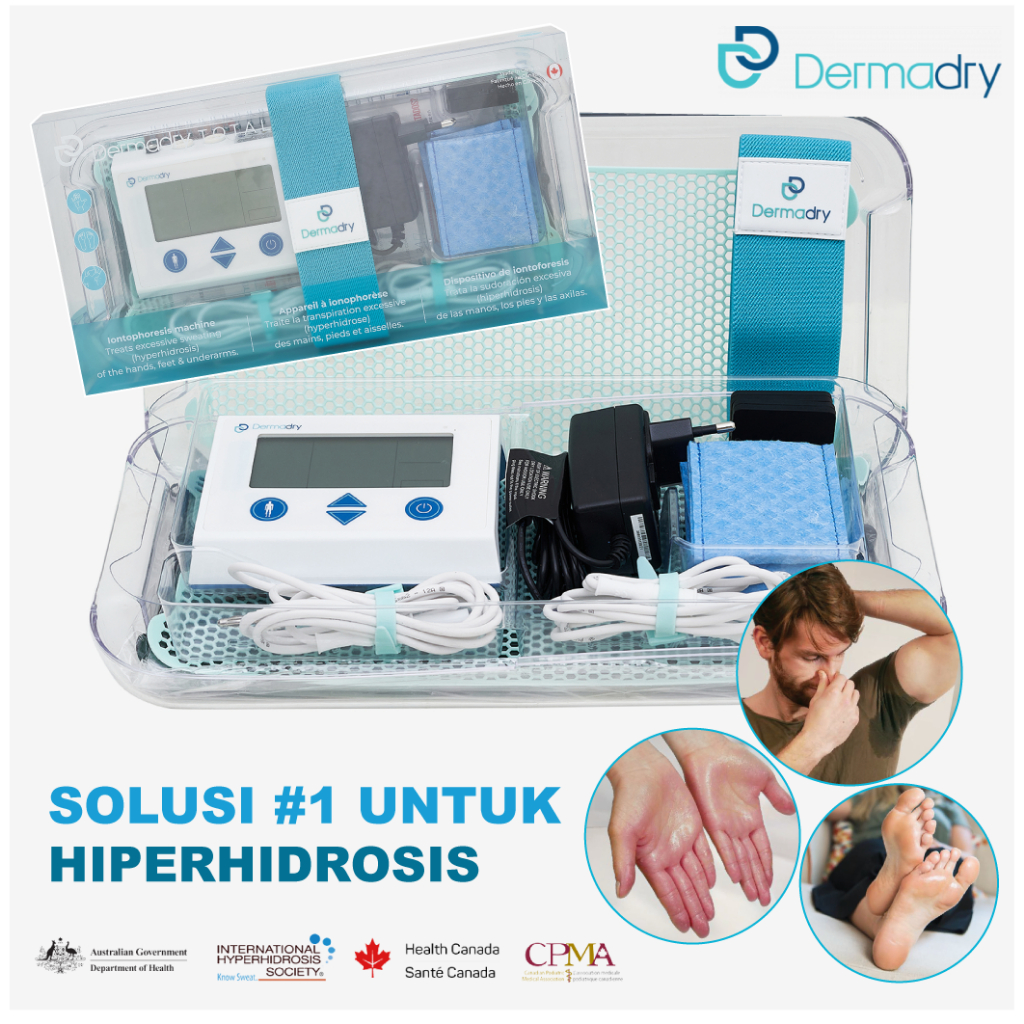 Mesin Terapi Iontophoresis DERMADRY  (100% Ampuh Untuk Hyperhidrosis)