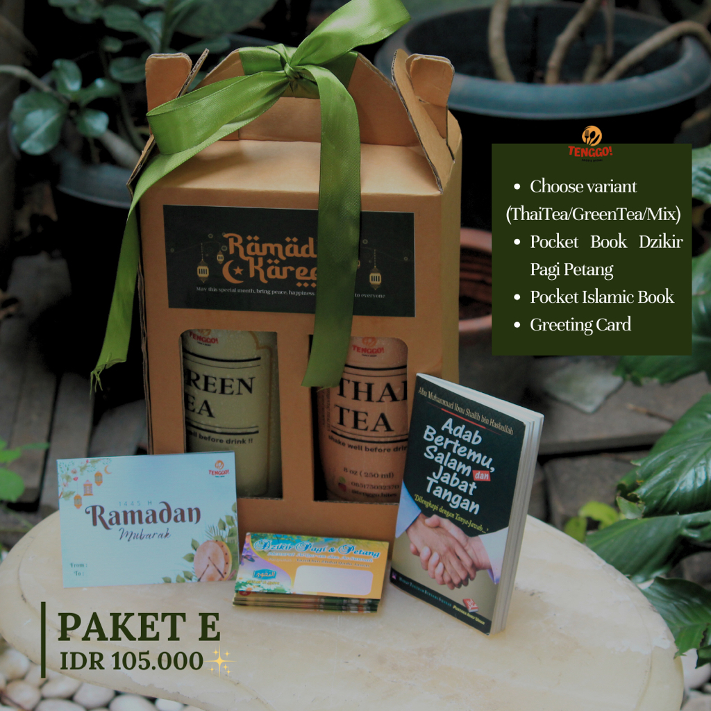 

Paket Hampers Ramadhan & Lebaran | Thai Tea & Green Tea 1L by Tenggo! - Teh Susu Thailand