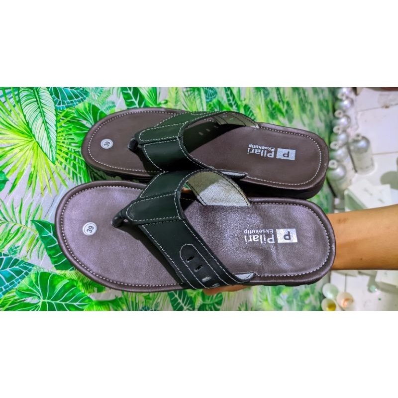 sendal kulit pilari asli cibaduyut